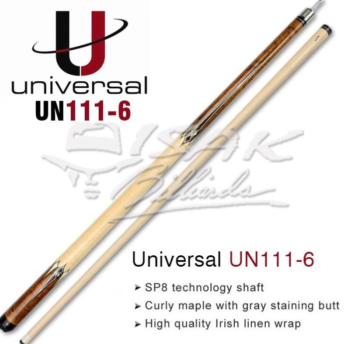 BIG SALE UNIVERSAL UN111-6 CUE - RADIAL - KAMUI BILLIARD STICK POOL STIK BILIAR 