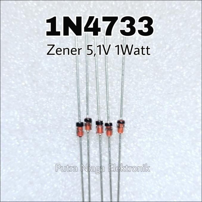 Update Zener 1N4733 1W 5.1V Dioda IN4733 1Watt 5,1V 5V1 putr4n Juara