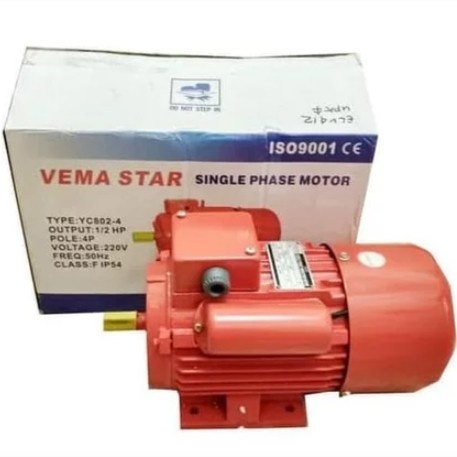 VEMASTAR DINAMO 0.5HP 1/2HP 1 PHASE SINGLE MOTOR YC802-4