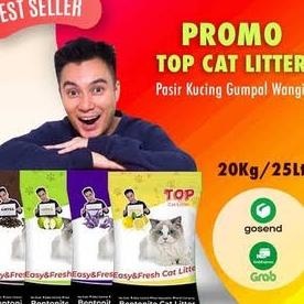 

Pasir Kucing wangi Gumpal TOP CAT LITTER 20 L sekelas cubnkit kawan