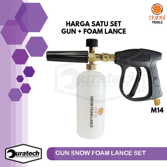Terbaru Gun Jet Cleaner Pendek Foam Lance Quick Release Stik Steam Cleaner