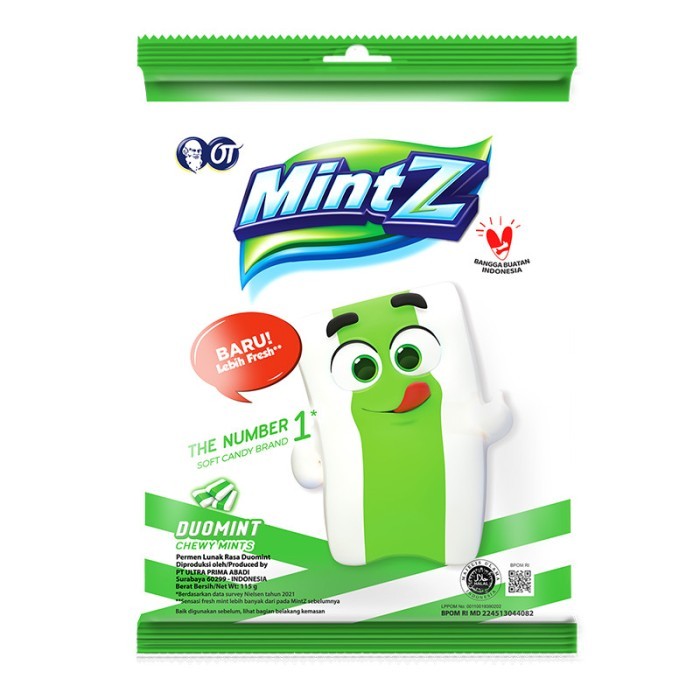 

Permen MintZ Chewy Doublemint 115g Mintz Hijau