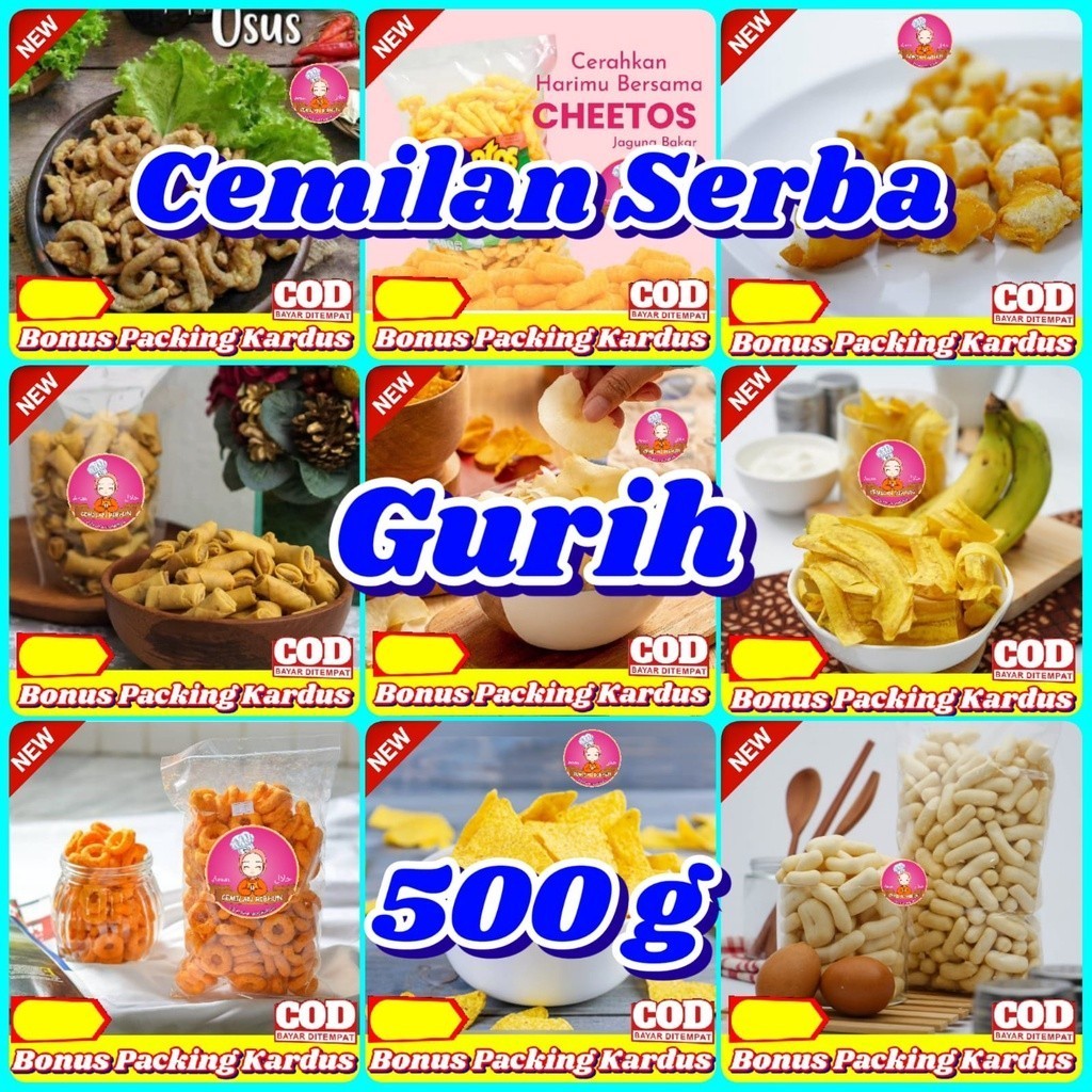 

Serba Gurih 500gram / Aneka Makanan Ringan - Iqorni Snack jajanan jadul