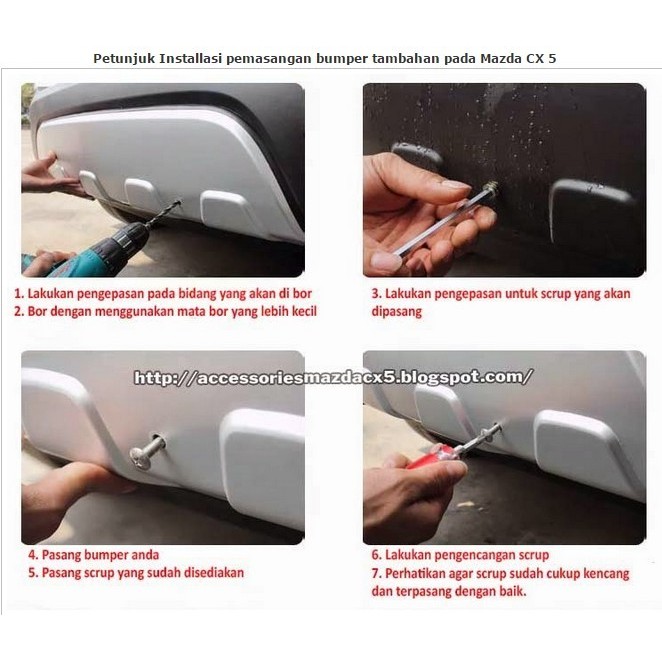 BISA GOSEND FRONT & REAR BUMPER GUARD - MAZDA CX5 -BEMPER /FENDER PROTECTION CX-5