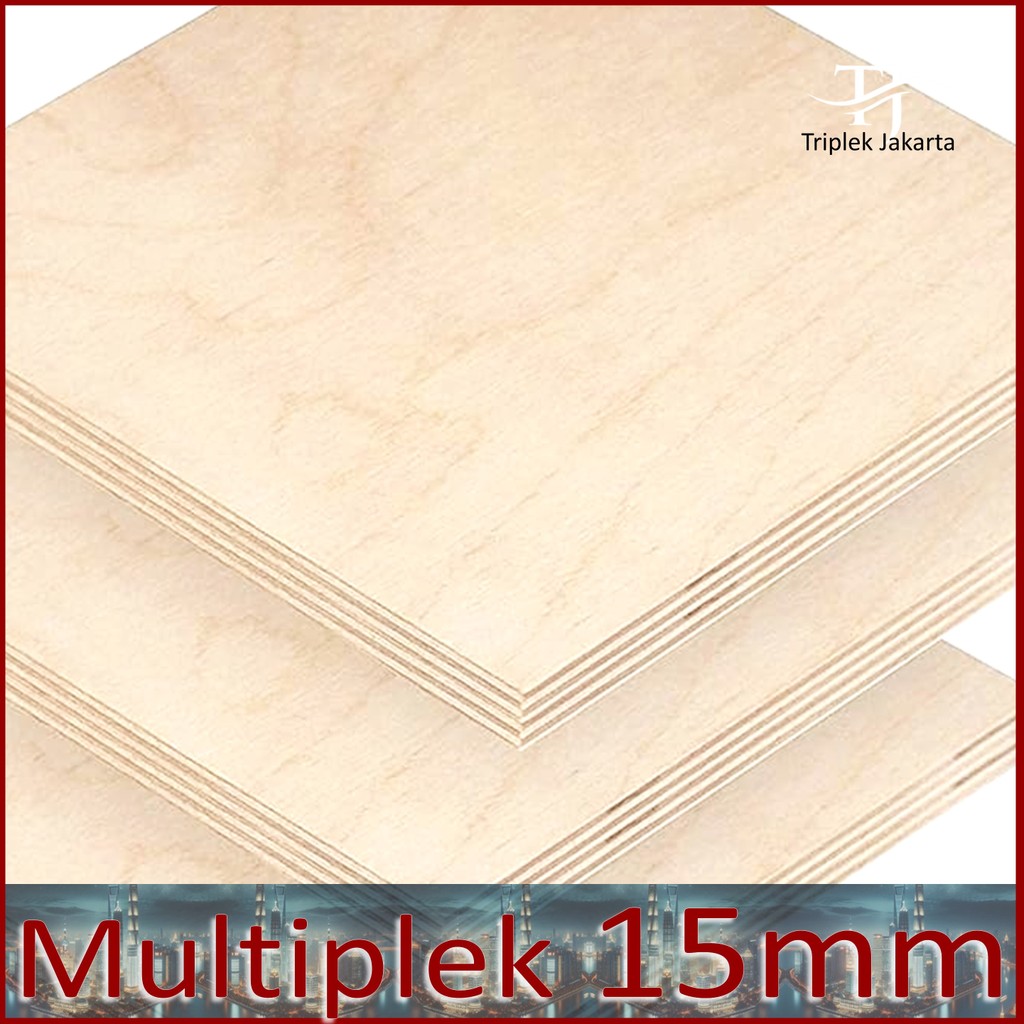 Multiplek 15 mm 40x10 cm | Triplek 15mm 10x40 cm | Palem Grade A