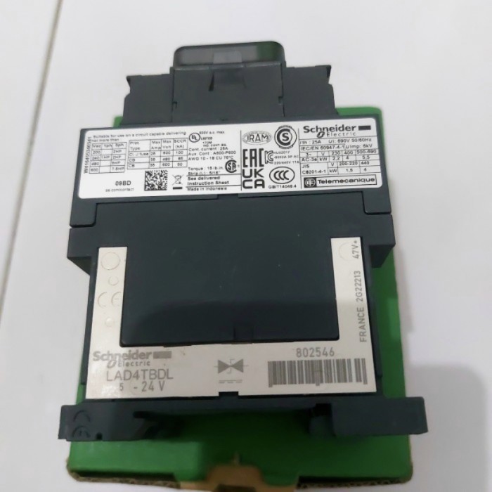 Contactor Schneider Lc1D09Bd Original 24V Dc Genuine