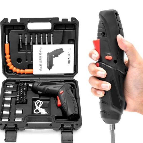 Mesin Bor Cordless Ni 48Pcs Set 4,2 Screwdriver Baterai Serbaguna