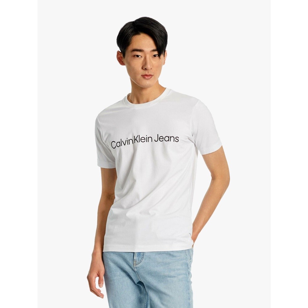 CALVIN KLEIN JEANS  -  KAOS PRIA -  INSTITUTIONAL LOGO SLIM TEE