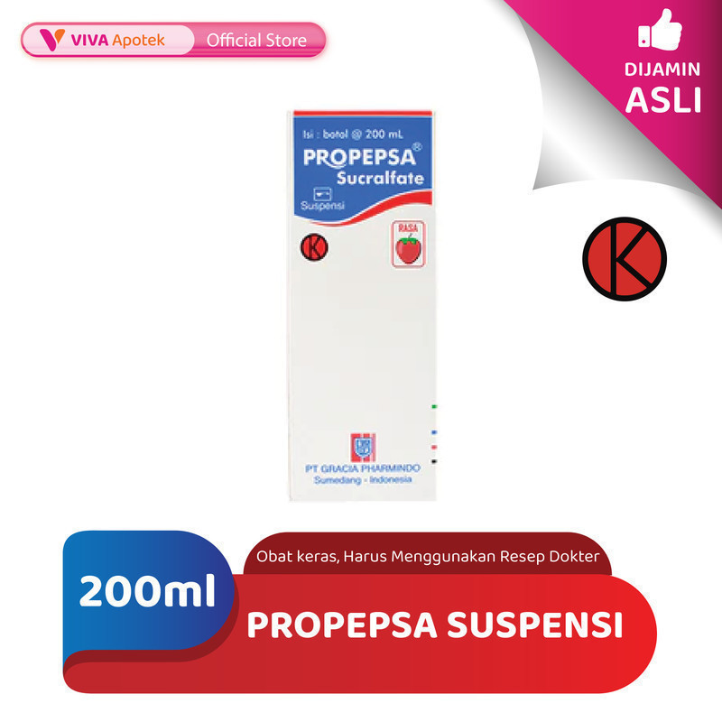 Propepsa Suspensi / Sucralfate / Tukak Lambung / Pencernaa (200 ml)