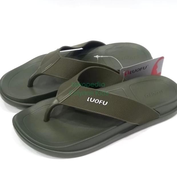 Sandal Jepit Pria Karet Luofu /Sandal Anti Slip Nyaman Keren