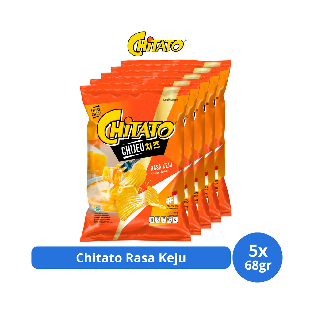 

Chitato Keripik Kentang Rasa Keju 68gr x 5 pcs