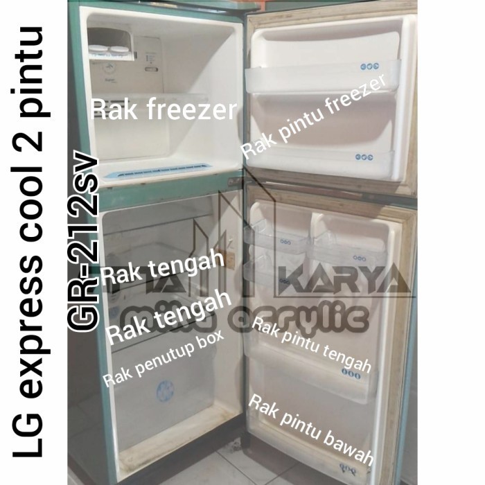 RAK PINTU KULKAS LG 2 PINTU MODEL GR-212SV