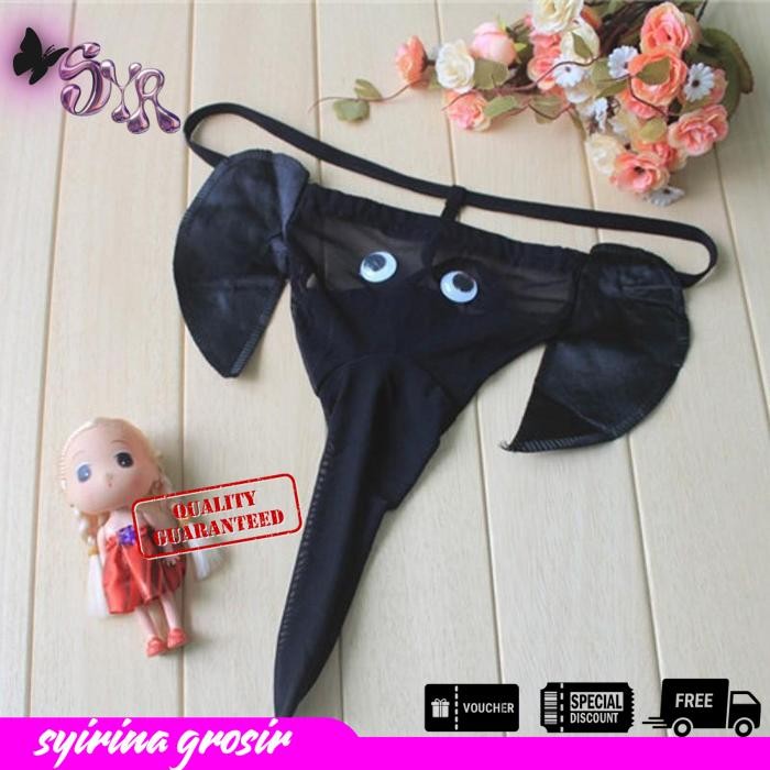 CELANA DALAM PRIA LUCU IMUT BELALAI GAJAH TRANSPARANT CD GRATIS ONGKIR