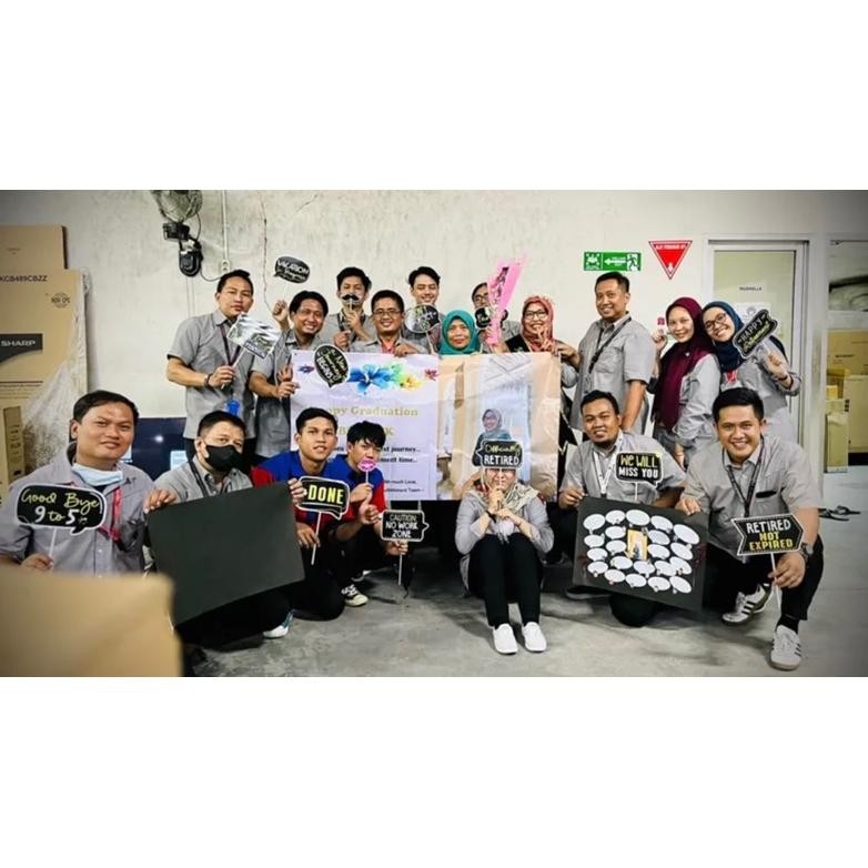PROMO PAKET READY BANNER  BUNTING FLAGS HAPPY RETIREMENT FAREWELL PROPS PHOTO BOOTH sa
