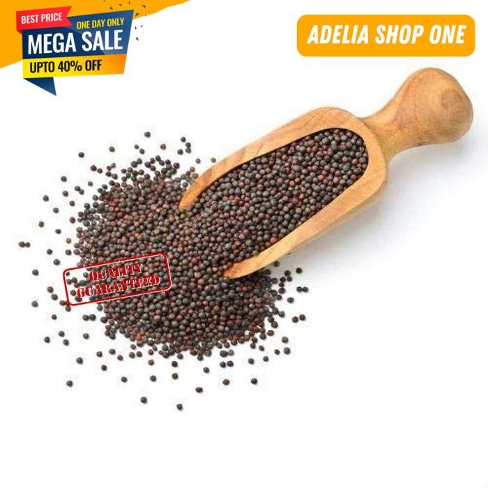 

BLACK MUSTARD SEEDS BIJI SAWI (MUSTARD) HITAM 1 KG BAIK!!
