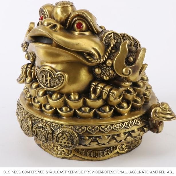 Patung Feng Shui Kodok Kerejekian Dan Kekayaan Bahan Logam Kuningan LTF