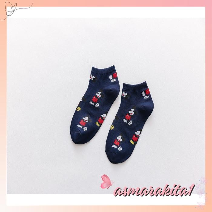 KAOS KAKI WANITA MICKEY MOUSE LUCU KAUS KAKI D - BIRU, FREE BY ASMARA KITA LUAR BIASA