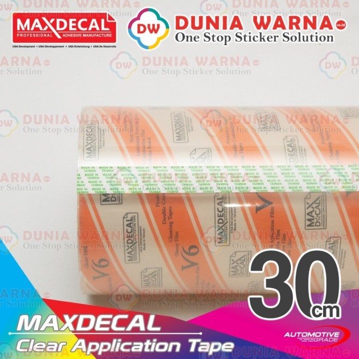 

BISA GRAB! [30CM] MAXDECAL Masking Transfer Tape Bening Laminasi Cutting Sticker