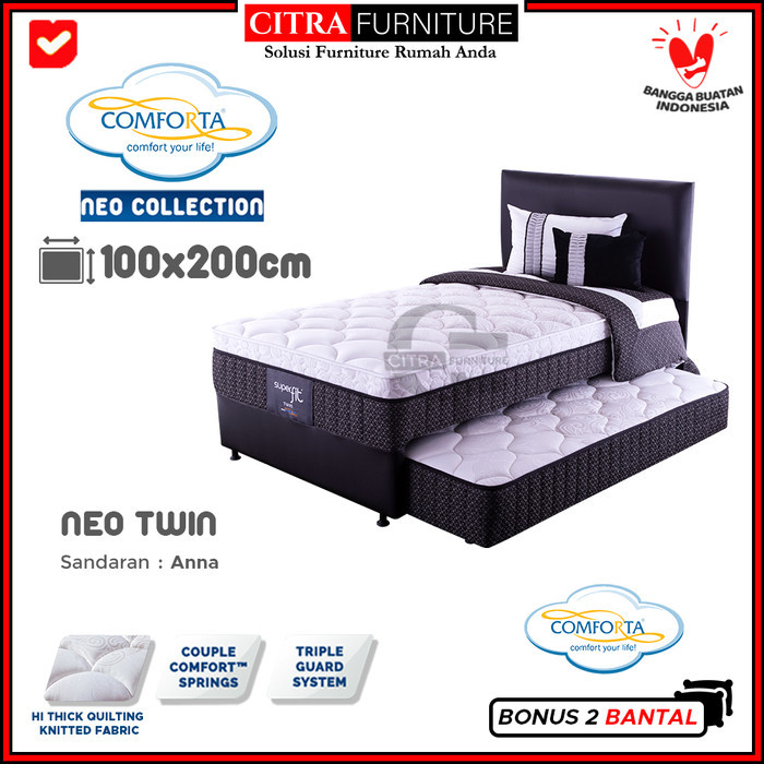 Comforta Spring bed Super Fit 2in1 Neo Twin Bed 100-Kasur Sorong