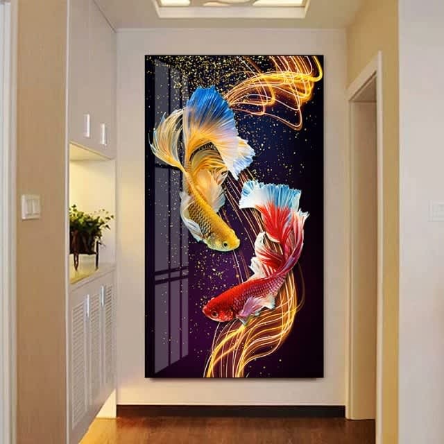 D696 DIY Diamond Painting Full. ikan koi galaxy style