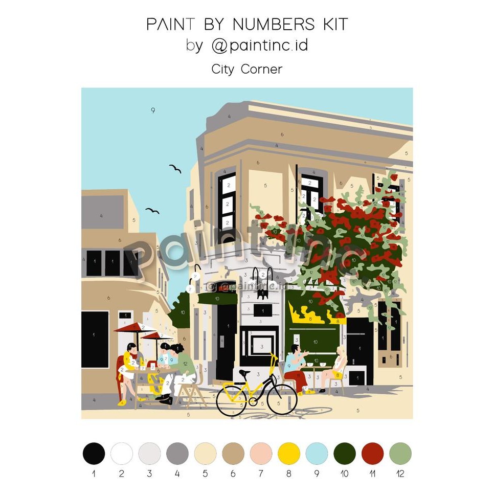

TERBARU Paint by Numbers Kit: City Corner | Painting Kit | Gift |Hampers HOT SALE!