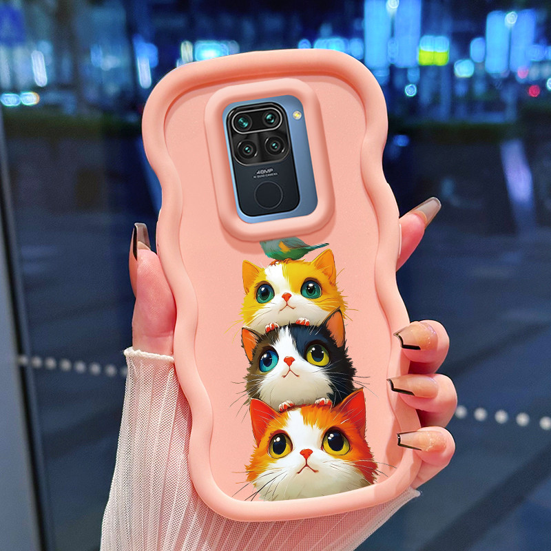 Casing Hp Untuk Xiaomi Redmi Note 9 Case HP Casing kucing imut Kasing Macaron Cesing Silikon Softcas