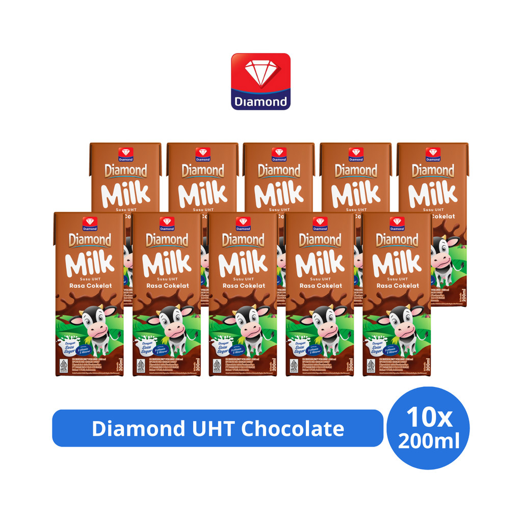 

Diamond Milk Susu UHT Chocolate 200ml x 10 pcs