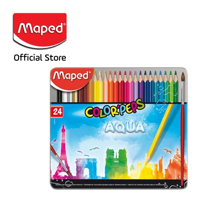 

Produk Ready Maped Pensil Warna Water Color Pencil 24' - Metal Box
