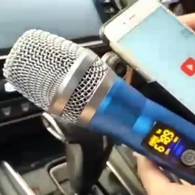 wireless mic untuk karaoke di mobil lewat aux, tanpa alat tambahan GT