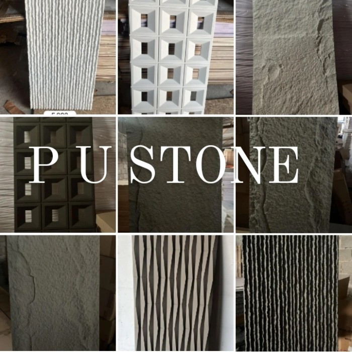 pu stone wall panel dinding motif batu alam