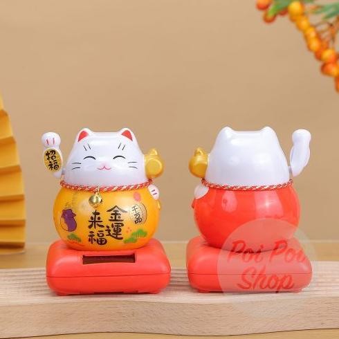 CR - Pajangan Patung Hiasan Boneka Dashboard Mobil Mainan Kucing China Hoki Lucky Cat Rezeki Maneki 