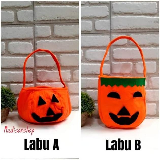

CR - Tas Permen Halloween Labu Pumpkin Bag Tas Permen Trick or Treat Murah TERLARIS