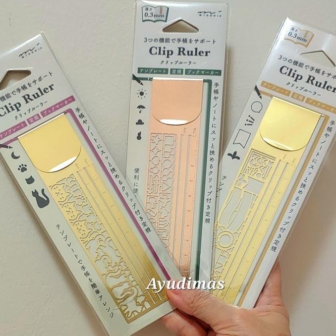 

TERMURAH - Midori Clip Ruler Stencil Templates Bookmark - penggaris-pembatas buku