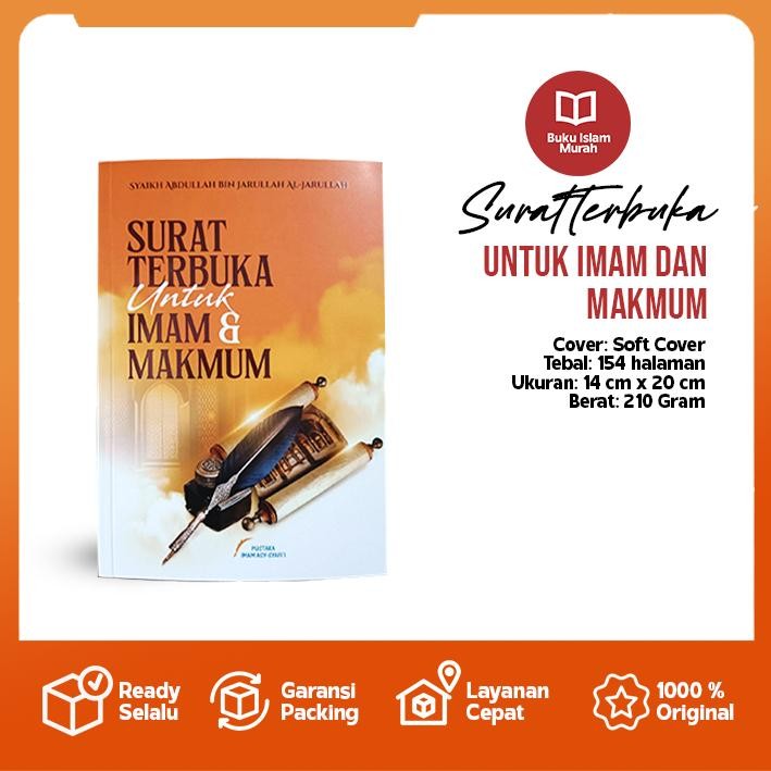 Buku Surat Terbuka Untuk Imam Dan Makmum Pustaka Imam Asy Syafii Original