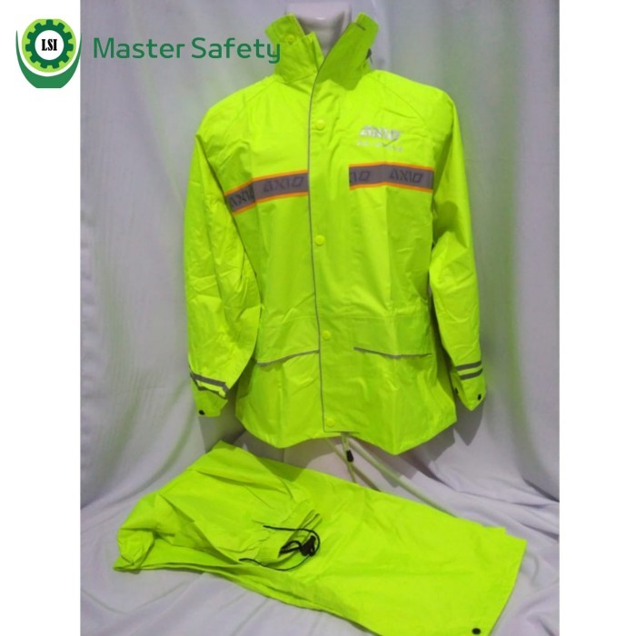 Jas Hujan Merek Axio Warna Hijau Stabilo Murah Original 100% Baru!!