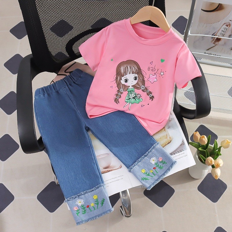 Setcel Atasan Dan Bawahan Bocah Rumahan Kids Onseset Motif Berkwalitas Kekinian Baju Dan Celana Kid`