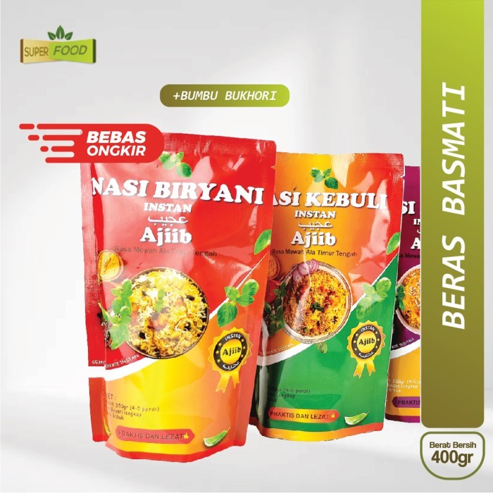 

Lhiu Nasi Instan Kebuli Biryani Kabsah Mandhi (Basmati + Bumbu)