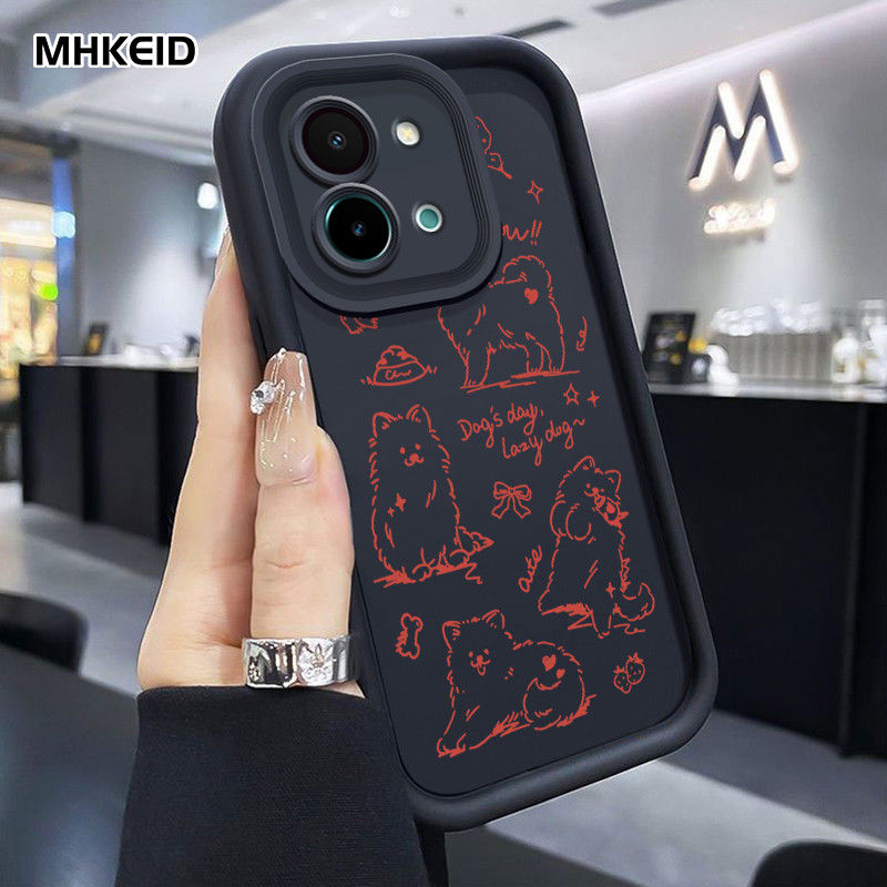 MHKEID Casing Hp Untuk VIVO Y28 2024 Case Casing pelindung Cesing baru Softcase Silikon Kasing HP mo