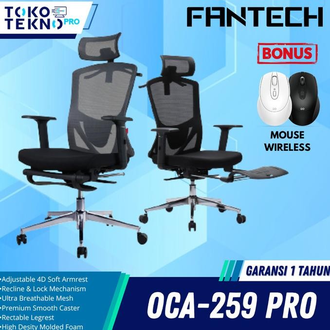 FANTECH OCA259 / OCA-259 KURSI KANTOR KERJA JARING OFFICE CHAIR ORIGINAL DAN TERPERCAYA