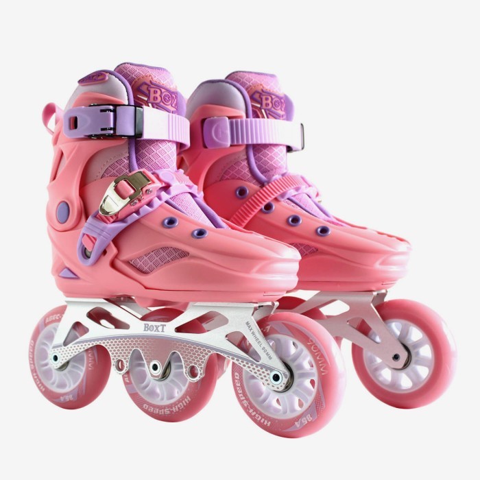 Sepatu roda Boxt PINK inline skate SPEED hybrid 3 roda 100mm