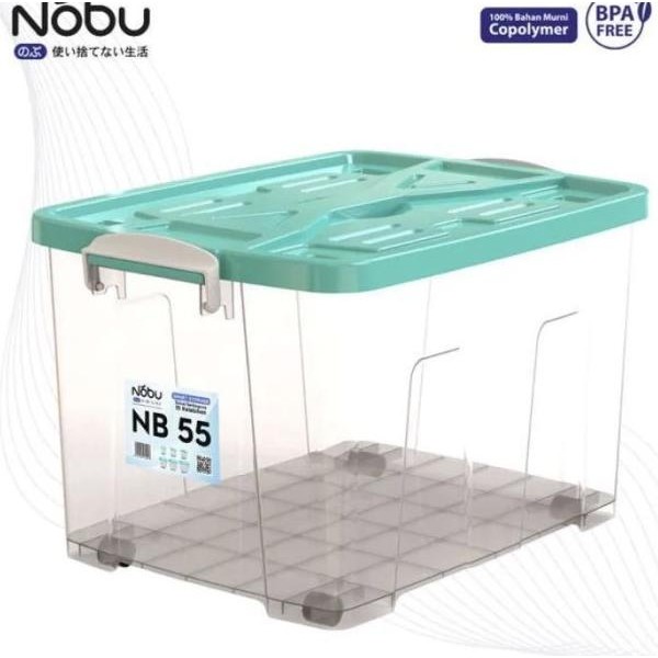 Box Container Bening 55 Liter + Roda - Kontainer Box / Container Box