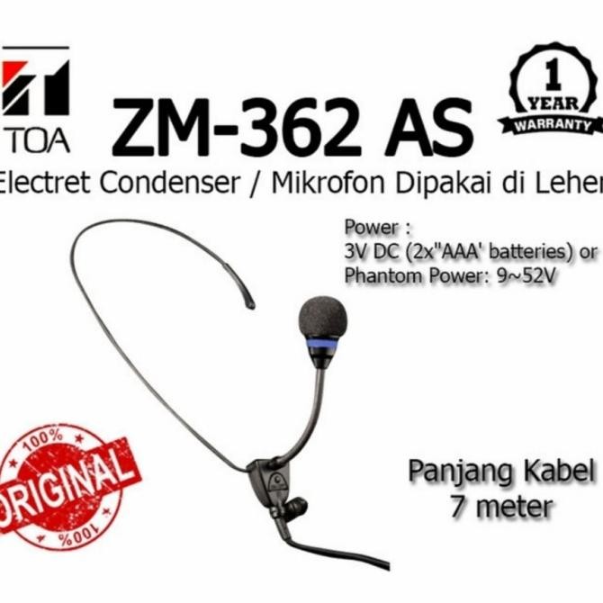 Mic Bando Toa Zm 362 / Zm 362 As / Zm-362As Original  Ready