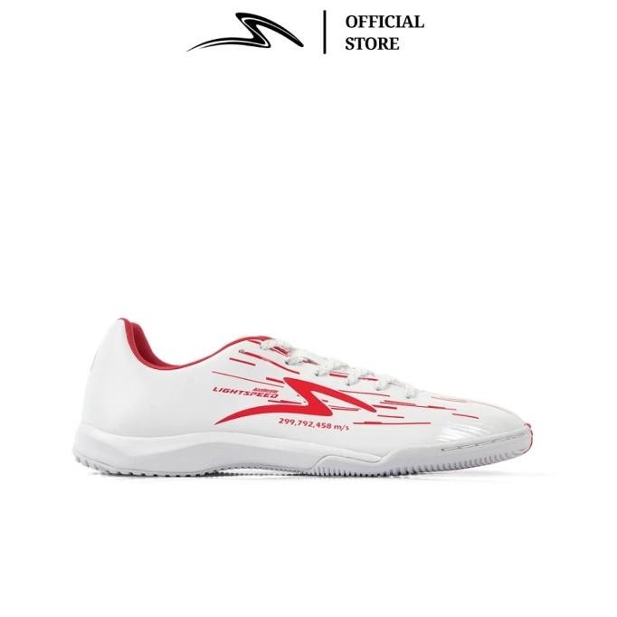 Specs Sepatu Futsal Lightspeed Reborn In White Emperor Red SPE1020194