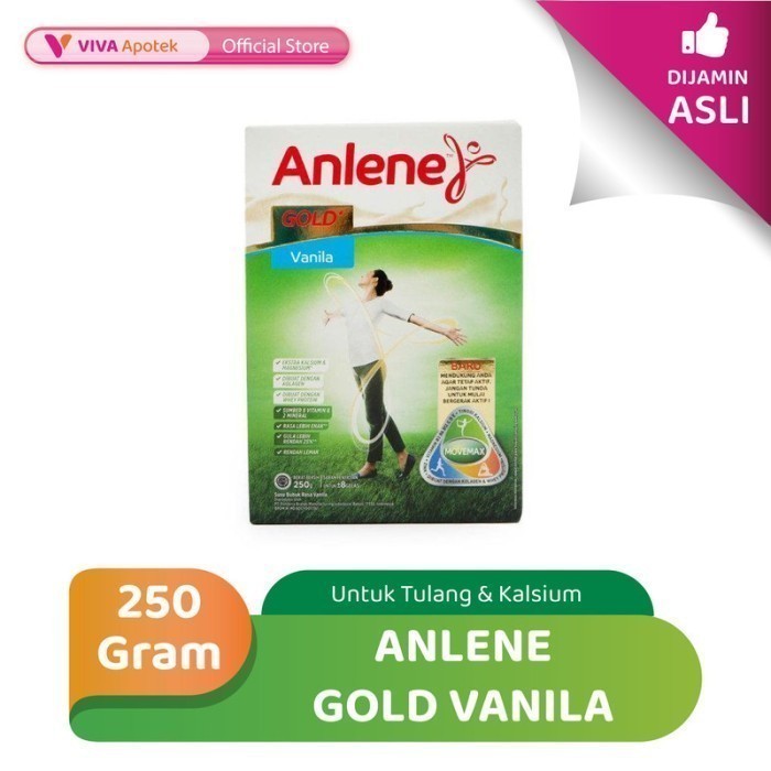 Anlene Gold Vanila Susu untuk Tulang & Kalsium - 250 Gr