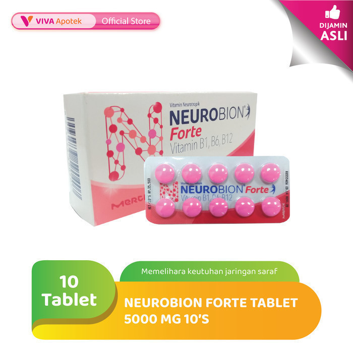 Neurobion Forte 5000 untuk Kebutuhan Vitamin B1,B6, B12 (10 Tablet)