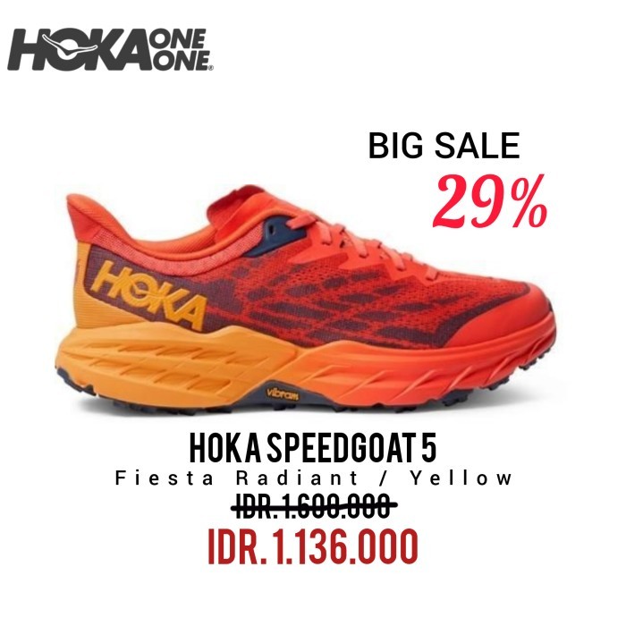 HOKA SPEEDGOAT 5 FIESTA RADIAN / YELLOW MEN'S 100% ORIGINAL