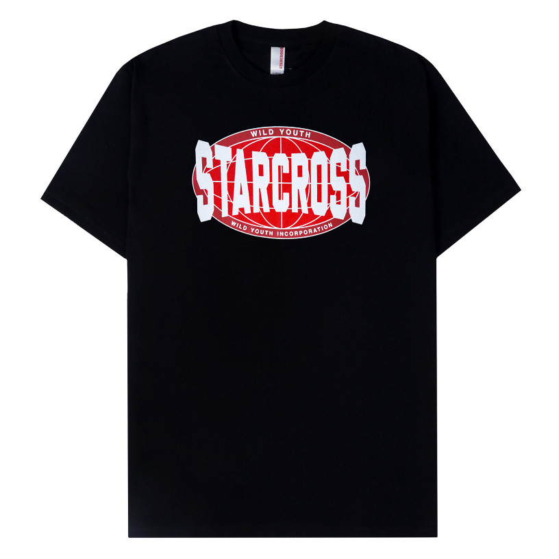 STARCROSS Kaos Pria - GLOBE WILD - Black Baju Kaos