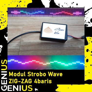 Modul Strobo Wave Kaca Zigzag 4 Baris V1 Termurah