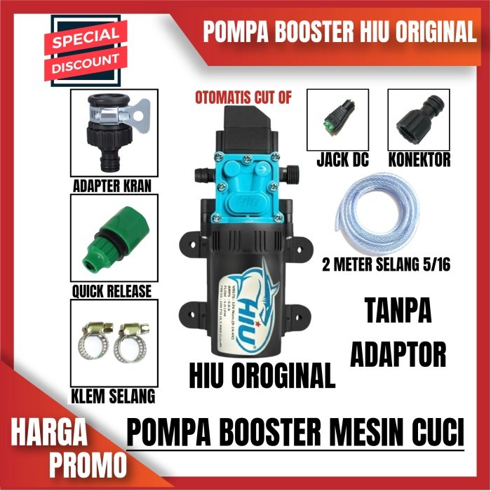Pompa Booster Pendorong Air Mesin Cuci Otomatis Pompa Dc Hiu 100Psi Restock