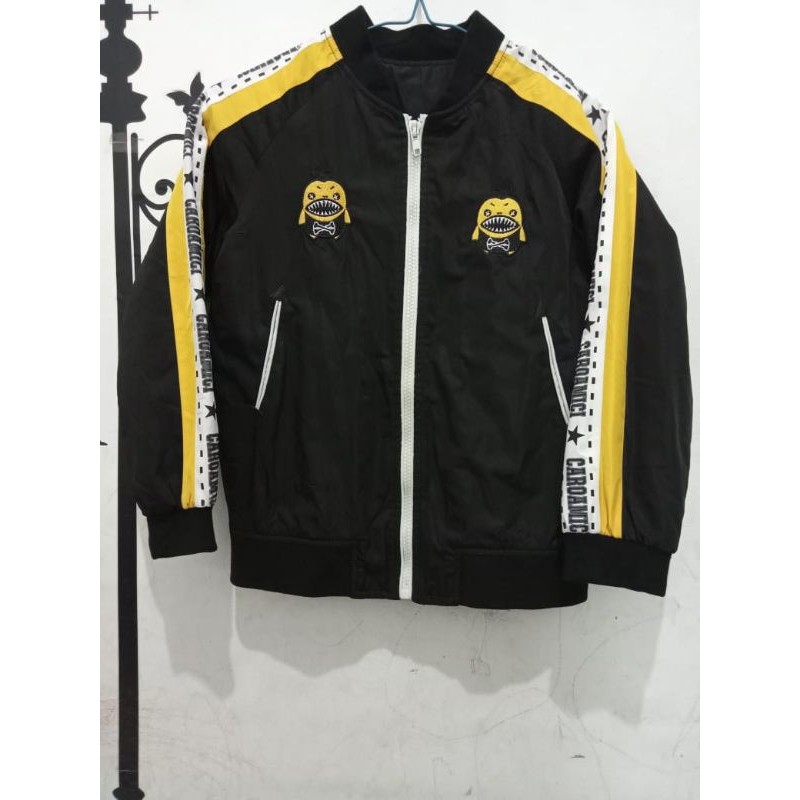 Jaket anak varsity bomber hangat tebal untuk motoran mirip elstinko